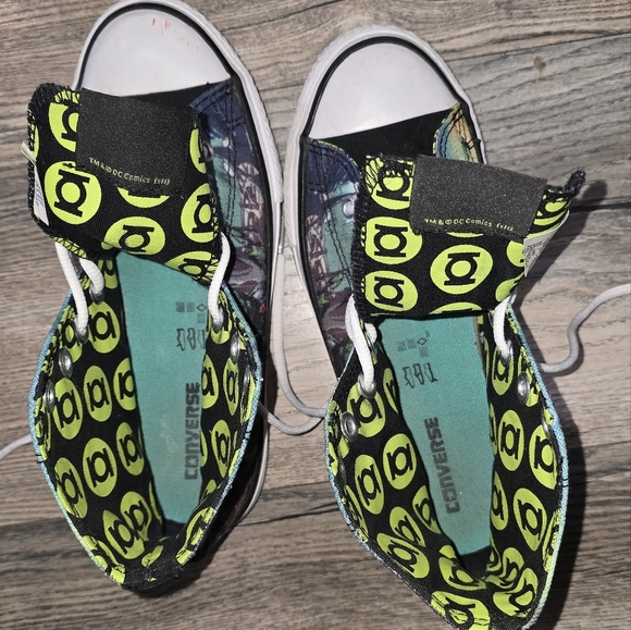 Converse Green Lantern DC Comics Chuck Taylor Sneakers Kids 3 - Picture 12 of 12